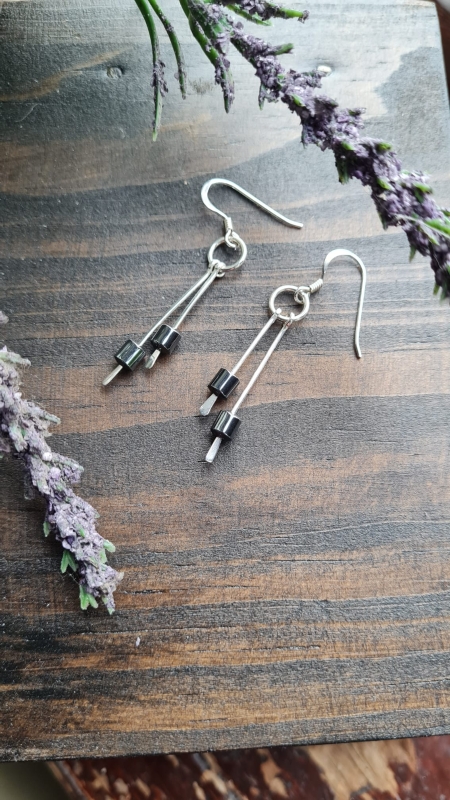 Haematite earrings hotsell