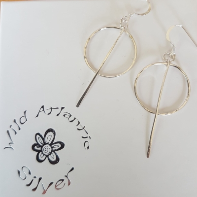 Circle  and  Line Earrings