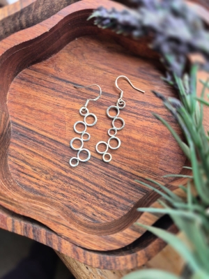 Long Bubble Drop Earrings