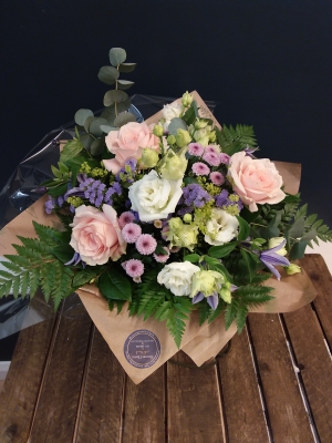 Peach and Lilac Summer Bouquet