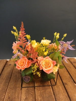 Summer Vintage  Glass Trio of Blooms