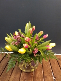 Mother's  Vase of Tulips