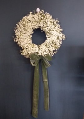 Fresh Gyp Door Wreath