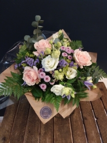 Peach and Lilac Summer Bouquet