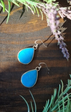 Turquoise  Teardrop Earrings